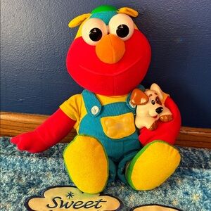 Colorful Plush Bird Toy with Dog Accessory